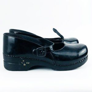 Dansko Black Mary Jane Clogs Size 42